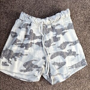 ADORA Gray Camouflage Pajama Shorts
